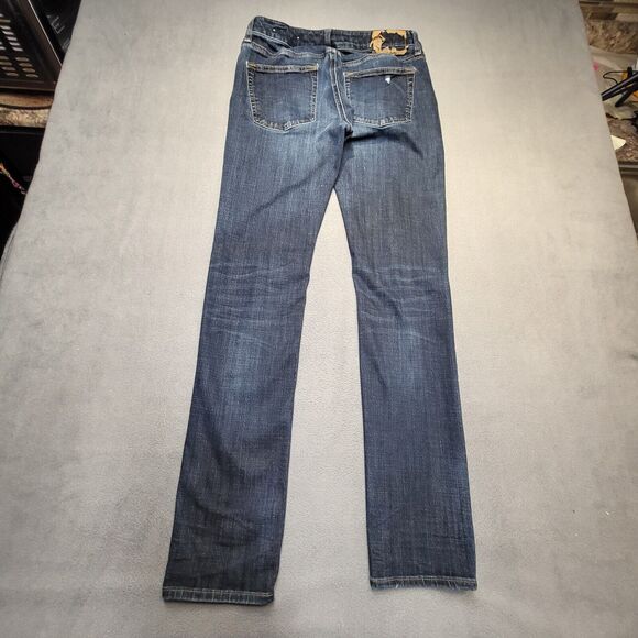 American Eagle Jeans Mens 30x33 Blue Slim Straight Stretch Distressed Denim - Picture 9 of 10